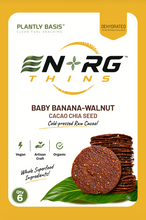 Load image into Gallery viewer, EN'RG THINS Banana-Walnut Cacao Chia Superfood Cookies